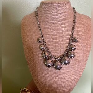 Elegant Brand New Talbots Silver Statement Necklace